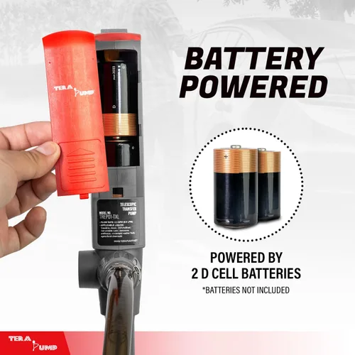 Miniatura 2 de TeraPump - Bomba eléctrica de transferencia de gas TREP01-TXL E85 de 2ª generación, batería 2D, 2.3 GPM, manguera de vinilo mejorada de 10 pies