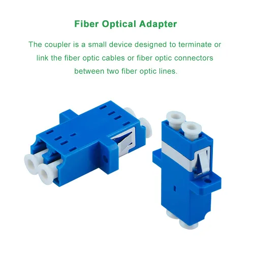 Miniatura 2 de Paquete de 50 acopladores de fibra dúplex LC a LC, adaptador de fibra óptica para cable de conexión de fibra monomodo
