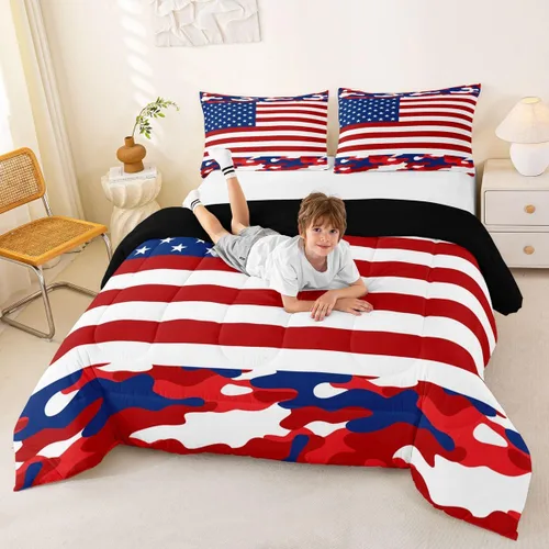 Miniatura 3 de Erosebridal Juego de ropa de cama individual para niñas, juego de edredón de juegos para niños, juego de cama de juegos para niños, color naranja