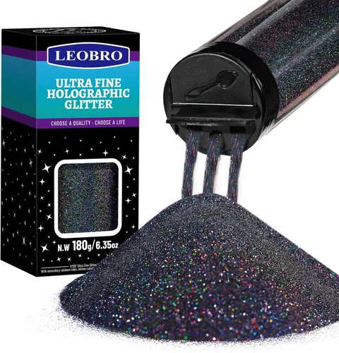 Miniatura 9 de Leobro - Purpurina dorada, 180g/6.35oz de purpurina fina holográfica dorada para resina, manualidades, vasos, uñas, cuerpo, decoraciones de fiesta