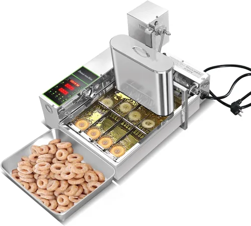 Miniatura 6 de Kolice 4 filas comerciales que hacen la máquina de donas/fabricante de donas/freír Donut Makchine/máquina para hacer rosquillas/Máquina
