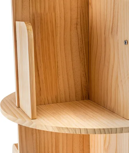 Miniatura 7 de Estantería giratoria de 360 grados, estante de almacenamiento multifuncional, organizador de madera giratorio para salas de estar, salas de estudio