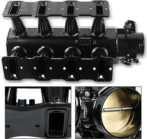 Miniatura 6 de 92mm Colector de admisión con raíles de combustible y sensores de posición del acelerador TPS IAC compatible con Chevrolet GMC Pontiac para LS LS1