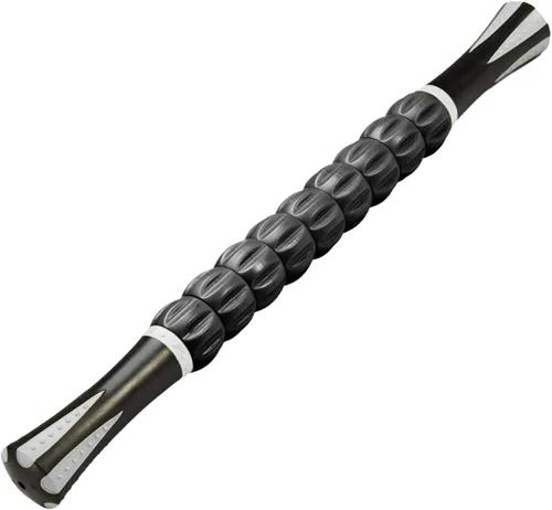 NuRich Barra de rodillo muscular, barra de masaje de tejido profundo de 9 rodillos para atletas, punto de gatillo y herramienta de liberación
