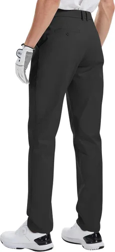Miniatura 2 de LETAOTAO Pantalones de golf altos para hombre, pantalones de vestir de trabajo de 32/34 pulgadas, 36/38 pulgadas, elásticos, ligeros, de ajuste