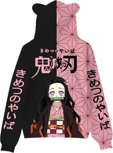 Miniatura 2 de BELLKART Sudadera con capucha de anime con estampado 3D para cosplay y gato, para hombres y mujeres