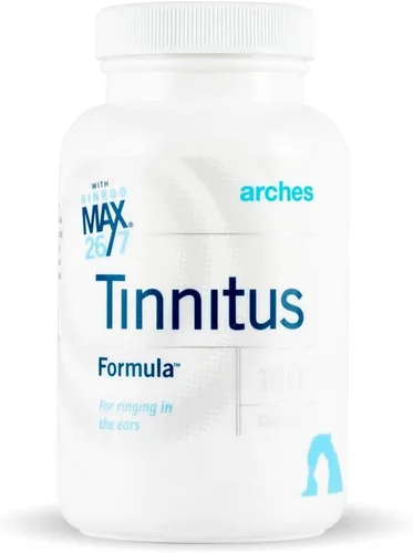 Arches Tinnitus Formula – Ahora con Ginkgo Max 26/7 – Tratamiento natural de tinnitus para aliviar el zumbido de las orejas – Botella de 100