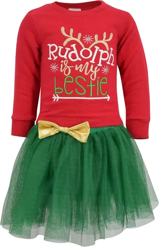 Miniatura 42 de Unique Baby Girls 2pc Skirt Set Outfit Long Sleeve Top with Skirt