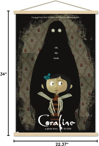 Miniatura 7 de Trends International Coraline - Póster de pared de una hoja de Ghost Story, 22.37 x 34.00 pulgadas, paquete de impresión premium y colgador