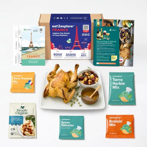 Miniatura 27 de eat2explore Kit de cocina global para adultos, recetas auténticas, especias esenciales y maridajes de bebidas, perfecto para citas nocturnas