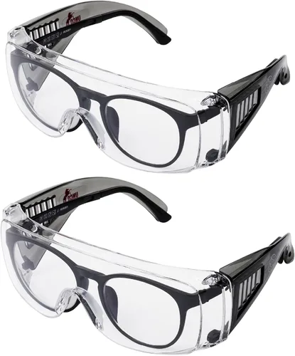 UNCO - Gafas de seguridad sobre gafas, gafas protectoras, antiniebla, trabajo, gafas de seguridad sobre Negro