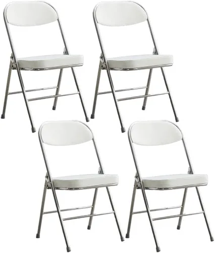 Miniatura 44 de Sillas de comedor modernas, silla auxiliar tapizada para el hogar, con acabado mate, silla de comedor plegable con respaldo abierto, silla sin