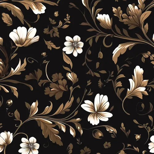 Miniatura 18 de Fvlow Papel Tapiz Floral Negro Despegar y Pegar Papel de Contacto Hoja Dorada Papel Tapiz de Hojas Impermeable Autoadhesivo Revestimiento de Pared