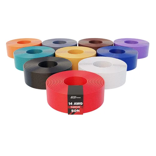 Miniatura 17 de GS Power Cable de calibre 10 CCA de 400 pies para automóvil, 4 colores de 100 pies por rollo, 10 AWG 12 V, cable eléctrico de altavoz flexible