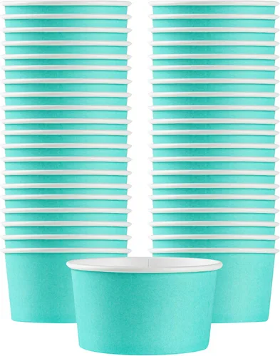 Miniatura 18 de Coppetta - Vasos de postre de 5 onzas, 50 tazas desechables para helado, tapas se venden por separado, cuencos de yogur congelado resistentes
