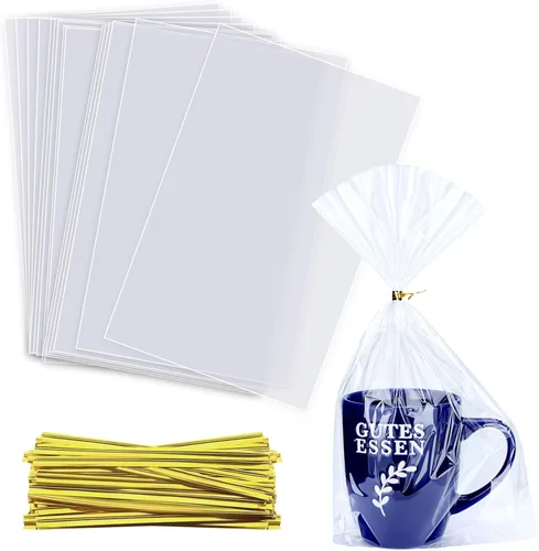 Miniatura 16 de Bolsas transparentes para barra de pretzel de 3 x 11 pulgadas, 200 unidades de largo sellado autoadhesivo de celofán, resellables, palitos