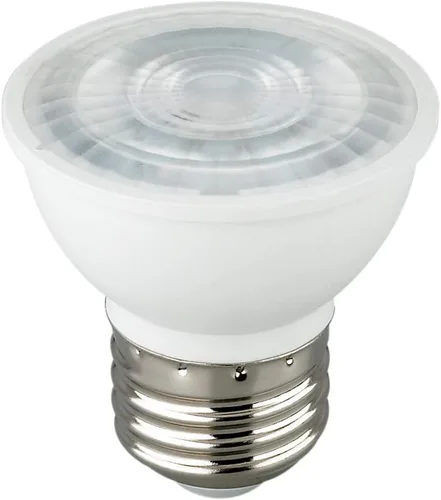 Satco Bombilla LED MR16 S9981 de 6.5 W y 120 voltios; 3000 K; 500 lúmenes; ángulo de haz de 40 pies; base media E26; regulable; cumple con CA (12