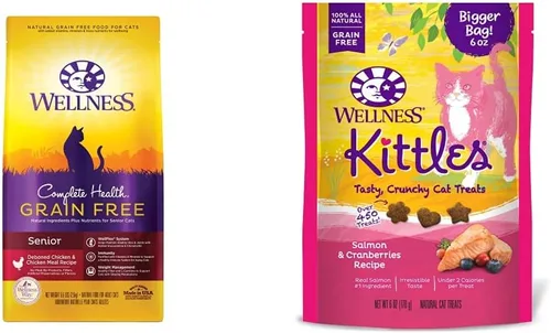 Miniatura 3 de Wellness Complete Health - Alimento seco para gatos sin granos para interiores, peso saludable, paquete de bolsa de 5.5 libras, golosinas naturales