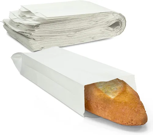 Miniatura 9 de MT Products Bolsas de pan Kraft de 6.5 x 2 x 18 pulgadas, bolsas de papel desechables (paquete de 50), fabricadas en los Estados Unidos