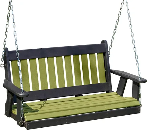 Columpio de polietileno de polietileno de alta densidad de polietileno (PDPE) resistente y duradero, fabricado en Estados Unidos, fabricado en Amish
