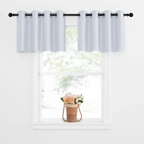 Miniatura 127 de NICETOWN Cortinas opacas de cocina para ventana sobre el fregadero, aislamiento térmico, decoración del hogar, pequeños niveles opacos con ojales