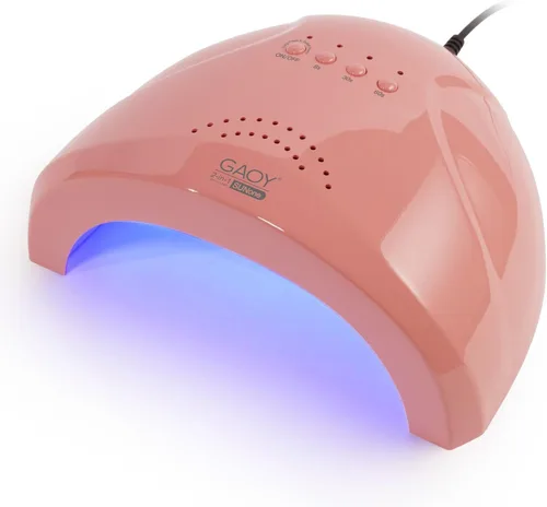 GAOY Lámpara de uñas LED UV, luz UV para esmalte de gel, secador de uñas profesional con sensor automático, 3 temporizadores y modo sensible, rosa