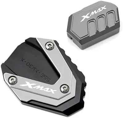 Miniatura 20 de KAnduo M para Yamaha Xmax 300 X-MAX 125 250 300 400 motocicletas Kickstand lateral soporte ampliador Pad y soporte soporte soporte columna auxiliar