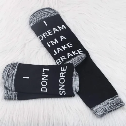 Miniatura 4 de JXGZSO 2 pares de calcetines de camionero de regalo para camión volquete I Don't Snore I Dream I'm a Jake Brake Socks regalo para semi conductor