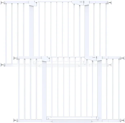 Miniatura 12 de Cumbor Puerta de bebé extra alta de 36 pulgadas para escaleras, puerta para perros de 29.7-40.6 pulgadas de ancho para puertas, puertas de mascotas