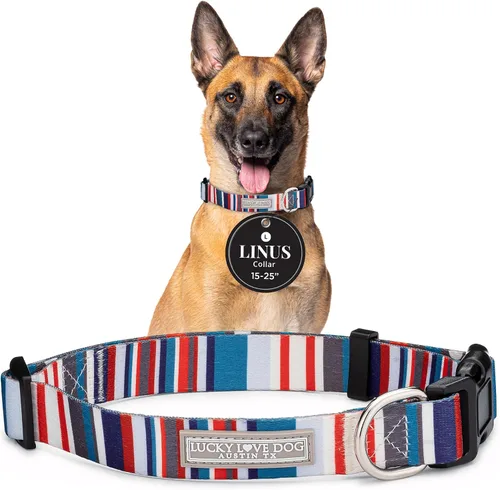 Miniatura 70 de Lucky Love Dog - Collar de perro ajustable con hebilla de fácil clic para los grandes, duradero y cómodo para perros machos y hembras, collar