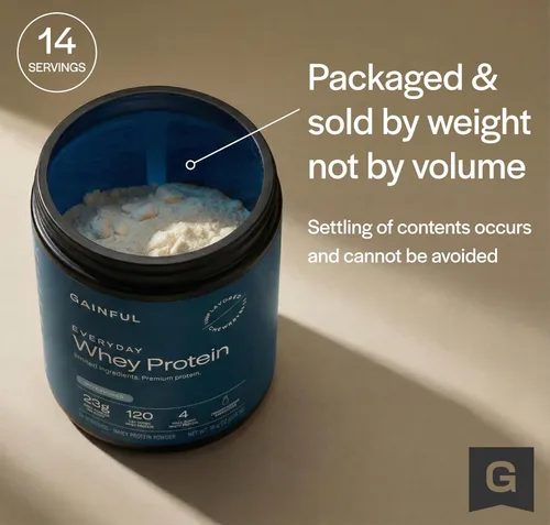 Miniatura 3 de Gainful Everyday Whey Protein en polvo, 23g de proteína por porción, sin sabor, apoya el crecimiento muscular, la recuperación y la nutrición
