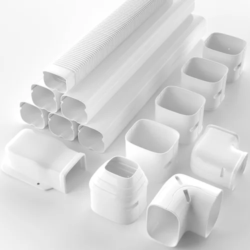 Miniatura 8 de Kit de cubierta de mini línea dividida de 3 pulgadas y 19 pies para minisplit Linset sin conductos y bombas de calor, tubería de PVC decorativa