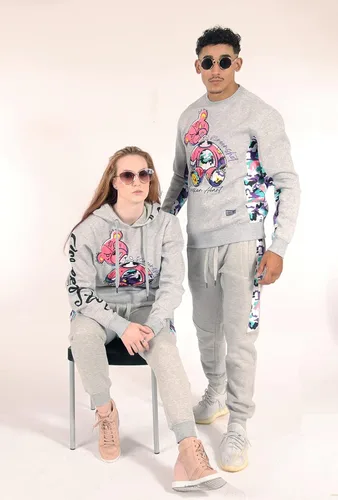 Miniatura 8 de SCREENSHOT Sudadera urbana de forro polar para hombre, diseño de dibujos animados de animación, parche bordado de gel