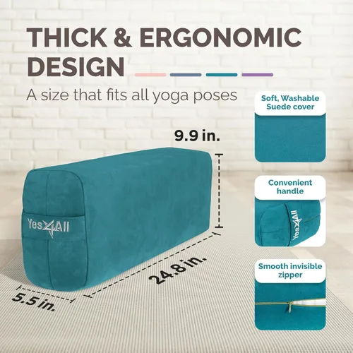 Miniatura 2 de Yes4All Triple-Layer Sponge Yoga Bolster Pillow for Restorative Yoga & Meditation - Versatile Yoga Support Pillow, Balance & Poses Modification