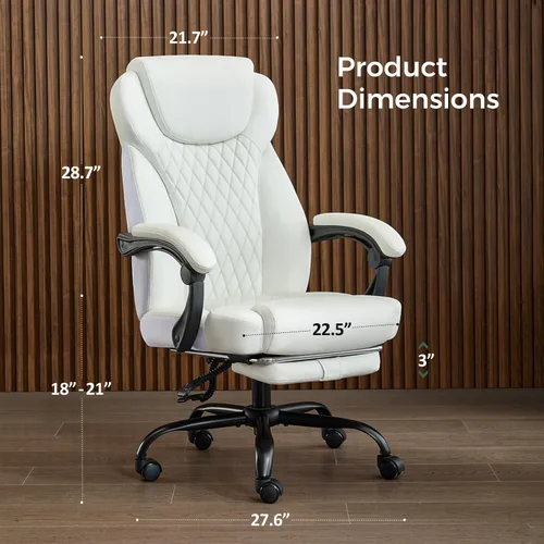 Miniatura 2 de amseatec Silla de oficina, silla de oficina grande y alta con reposapiés, silla ergonómica, sillas de escritorio de oficina en casa, silla