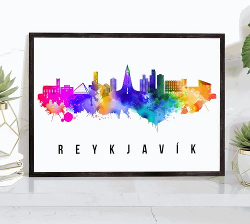 Miniatura 17 de Póster de Kazan Skyline Russia, pintura de paisaje urbano de Kazán, póster de Rusia, impresión de paisaje urbano de Kazán y monumentos, arte