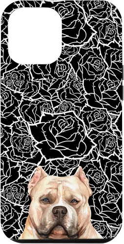 Miniatura 26 de American Bulldog Bully Dog Rose Flower Black White Pattern Case for iPhone 17