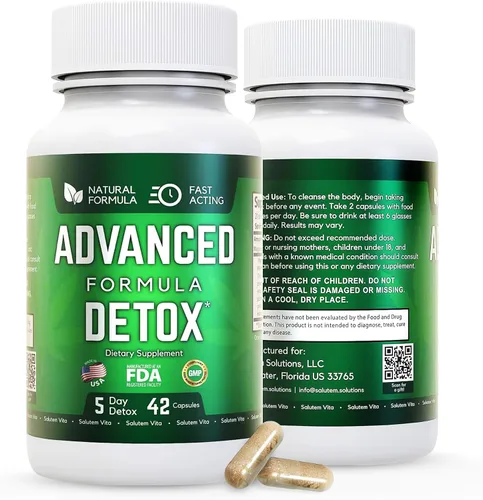 Starfit - Salutem Vita Advanced Detox Cleanse, desintoxicación natural y limpieza con cardo mariano, regaliz en polvo y más, desintoxicación de
