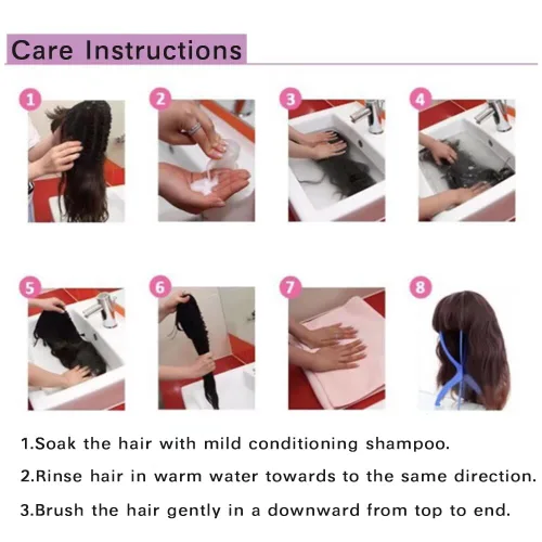 Miniatura 6 de Extensiones de cabello sintético Bobo corto con gorra de béisbol negra de 9 pulgadas, peluca con gorro de cabello negro y marrón para mujer, peluca