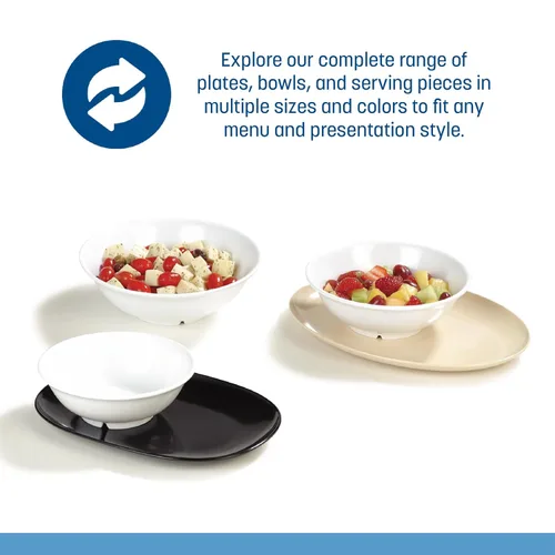 Miniatura 5 de Carlisle FoodService Products Cuenco de plástico reutilizable con pies para el hogar y el restaurante, melamina, 36 onzas, blanco, (paquete de 12)