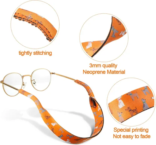 Miniatura 2 de Weewooday 6 piezas de correa para gafas de sol antideslizantes para niños, retenedor de cordón