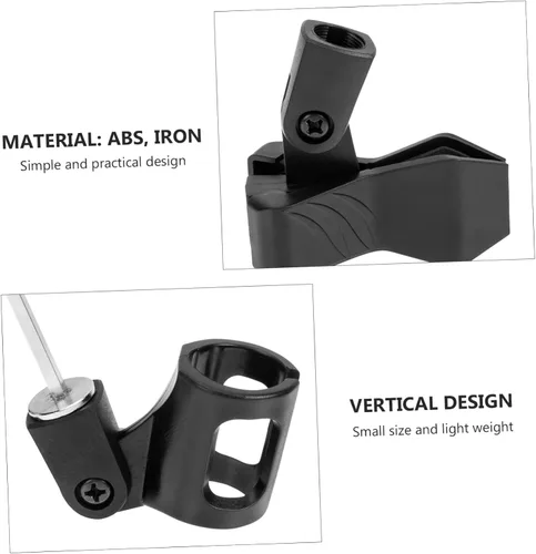 Miniatura 3 de VICASKY Soporte de micrófono de saxofón ajustable Clip de micrófono de plástico para instrumentos Micrófono Soporte de micrófono de montaje de choque