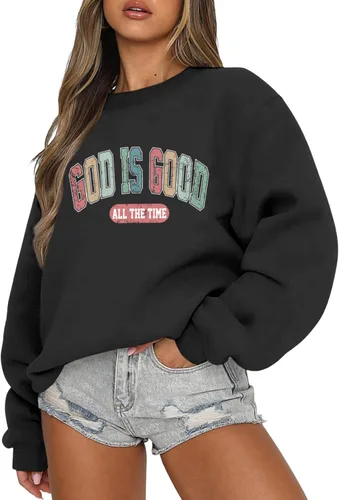 Miniatura 7 de Dios Es Bueno Sudadera Cristiana Sudaderas para Mujeres de Talla Grande Camisas de Jesús Fe Inspiradoras Versículo de la Biblia Pullover