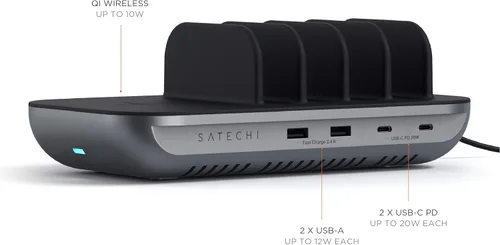 Miniatura 3 de Satechi Estación de carga multidispositivo con carga inalámbrica, para iPad Air/Pro, MacBook Air/Pro/Neo, iPhone 17 a 12 Series, AirPods, Apple