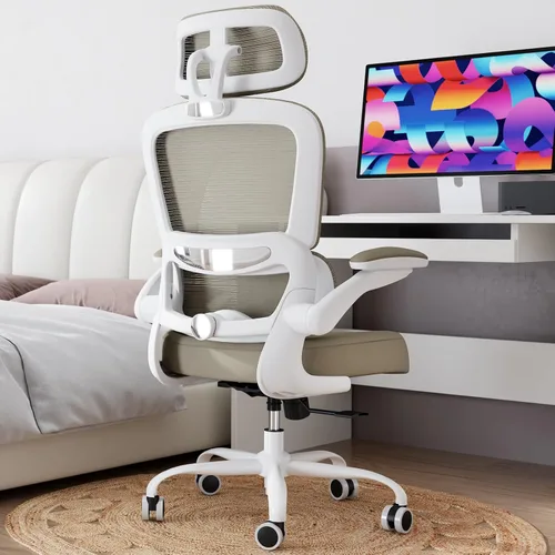 Miniatura 8 de TRALT Silla de Oficina Ergonómica para Escritorio, 330 LBS Sillas de Escritorio de Oficina de Malla para el Hogar con Ruedas, Cómoda Silla Gaming