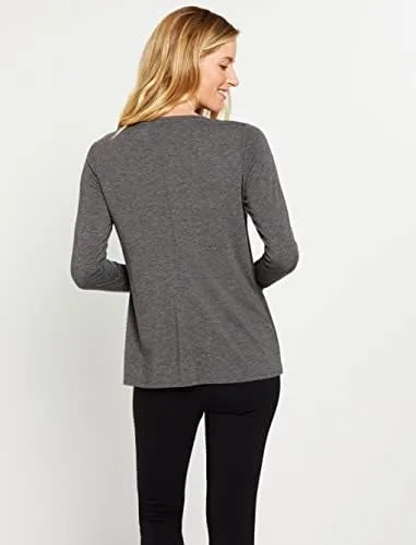 Miniatura 4 de Motherhood Maternity Camiseta de lactancia de tulipán de manga larga con cuello redondo para mujer