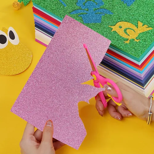 Miniatura 6 de S - Papel de cartulina con purpurina, papeles con purpurina que no se desprende, papel para manualidades y proyectos de bricolaje, papel brillante