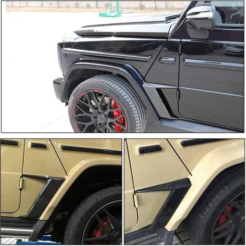 Miniatura 3 de Ventilación lateral de fibra de carbono para Mercedes Benz Clase G W463 G500 G550 G63 AMG Sport Utility 4 puertas 2019-2024 cubierta de toma de aire