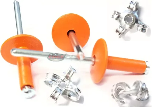 Miniatura 6 de Remaches Pop de aluminio negro plano de 3/16 "cabeza grande explosión de plátano Peel Back Fasteners .125 - .560 Grip Range
