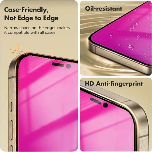 Miniatura 8 de Paquete de 2 protectores de pantalla de privacidad para iPhone 11 Pro Max/XS Max, vidrio templado antiespía, efecto espejo colorido degradado